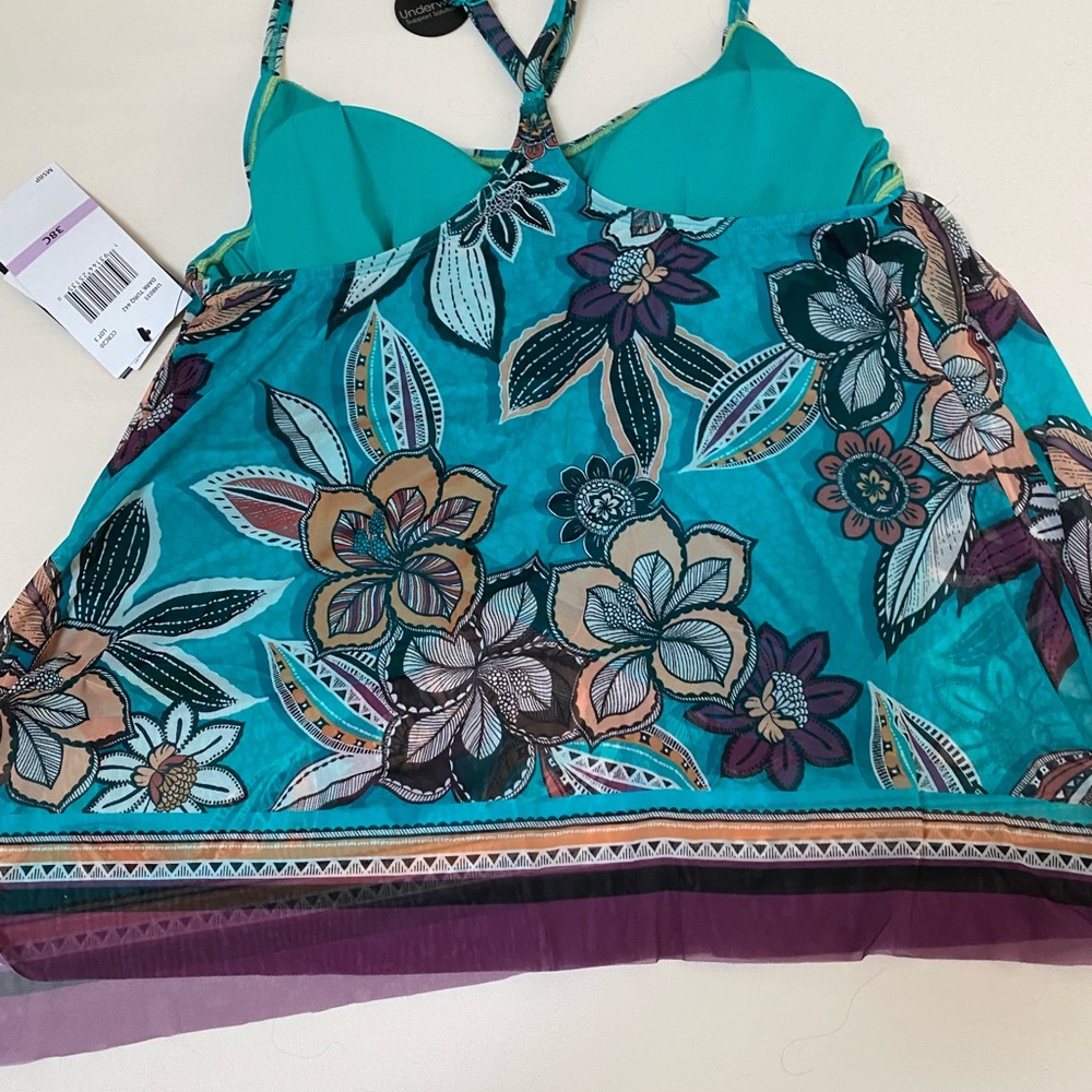 Sheer tankini with built in bra - Picture 2 of 5